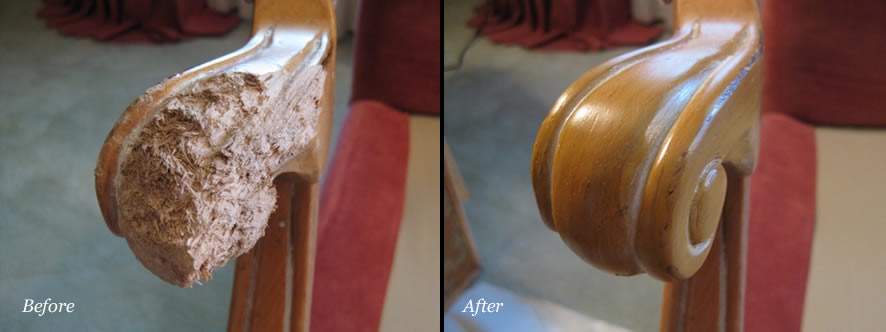 Furniture Repair - Before and After