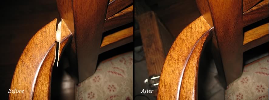 Furniture Repair - Before and After